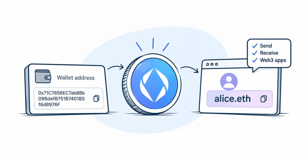 ENS (.eth name) — a readable name instead of an address
