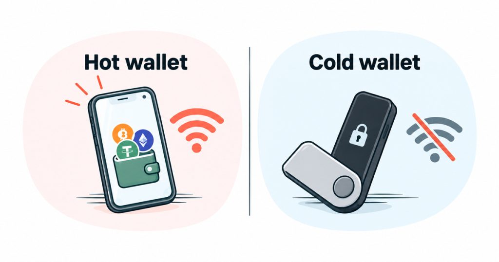 Hot vs cold crypto wallet: what’s the difference?